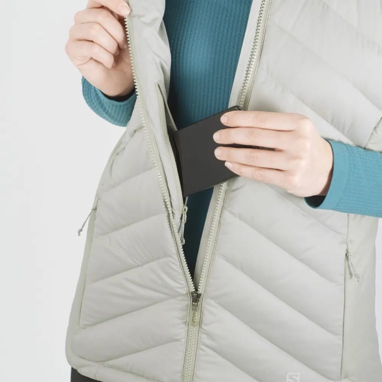 Light Grey Salomon Essential Xwarm Down Women's Vest | PH 76051I